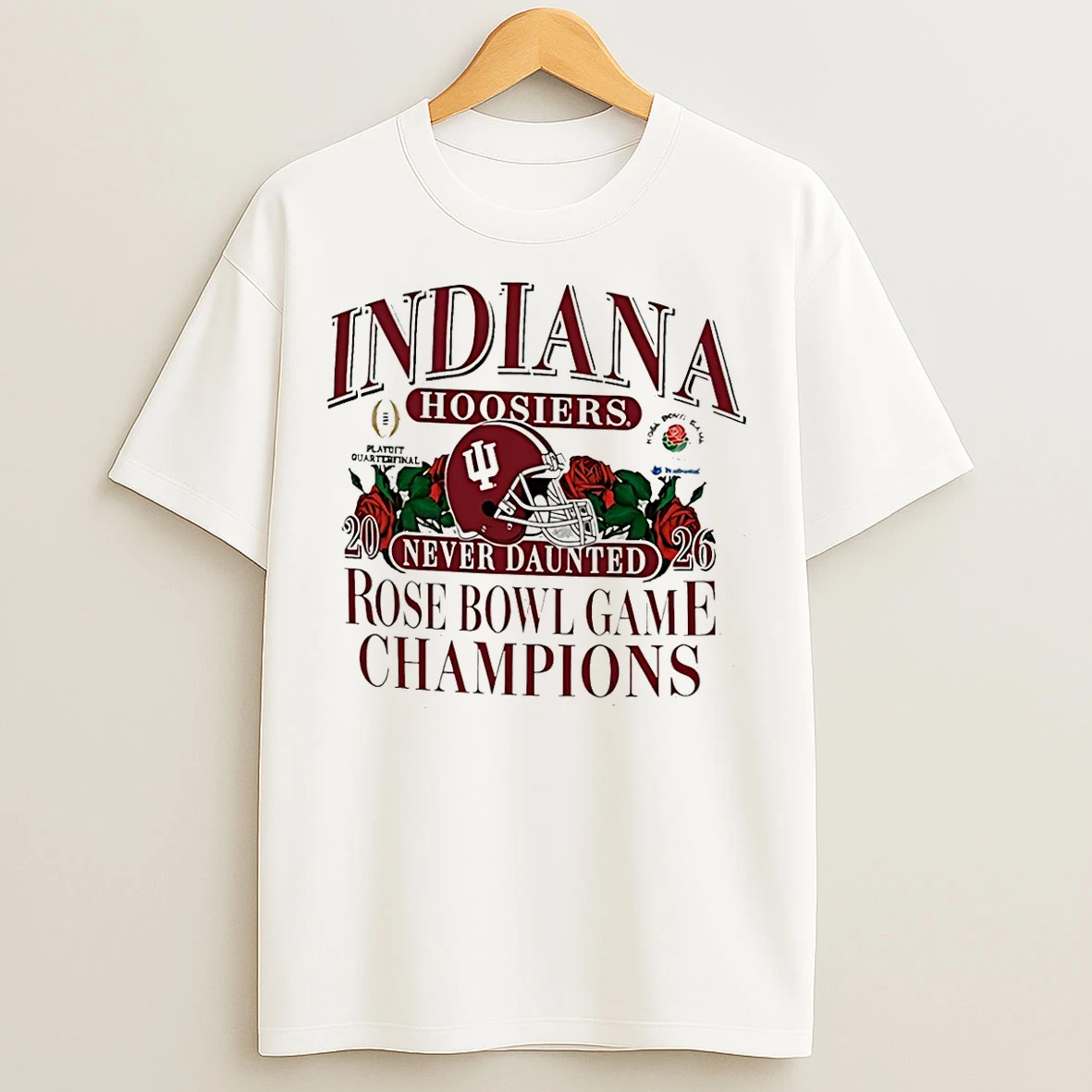 Classic 2026 Rose Bowl Champions Indiana Hoosiers Never Daunted T Shirts