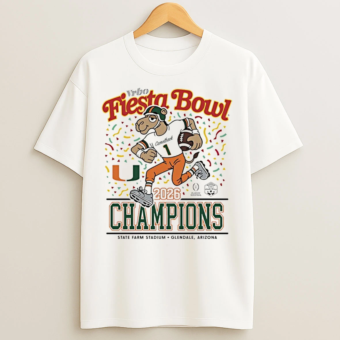 Classic 2026 Vrbo Fiesta Bowl Champions Miami Hurricanes T Shirts
