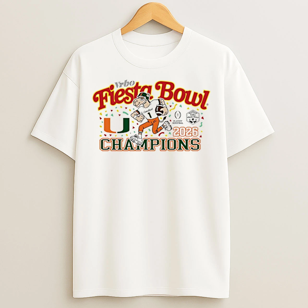 Classic 2026 Vrbo Fiesta Bowl Miami Hurricanes Champions T Shirts