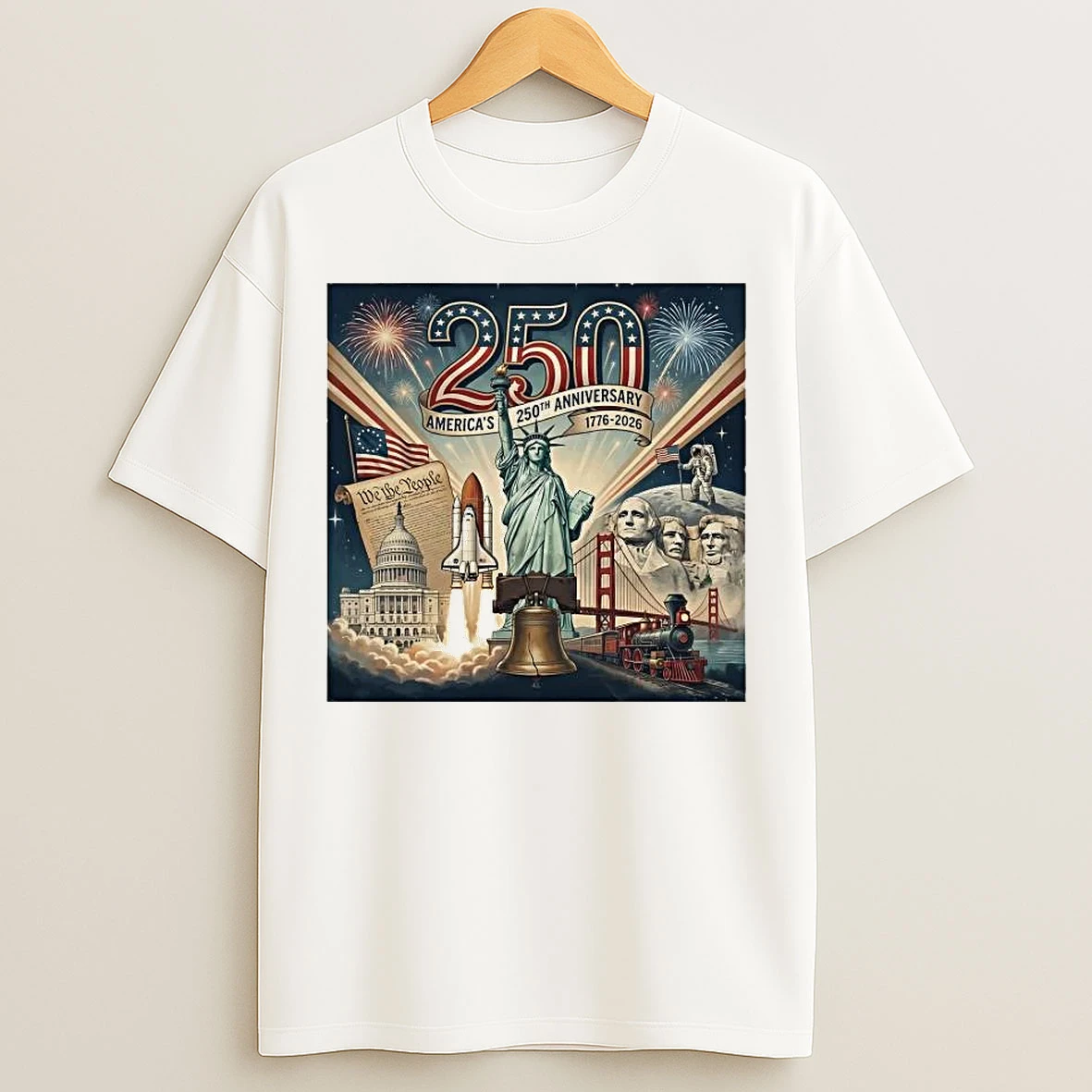 Classic 250th Anniversary 1776 2026 Americas Patriotic T Shirts