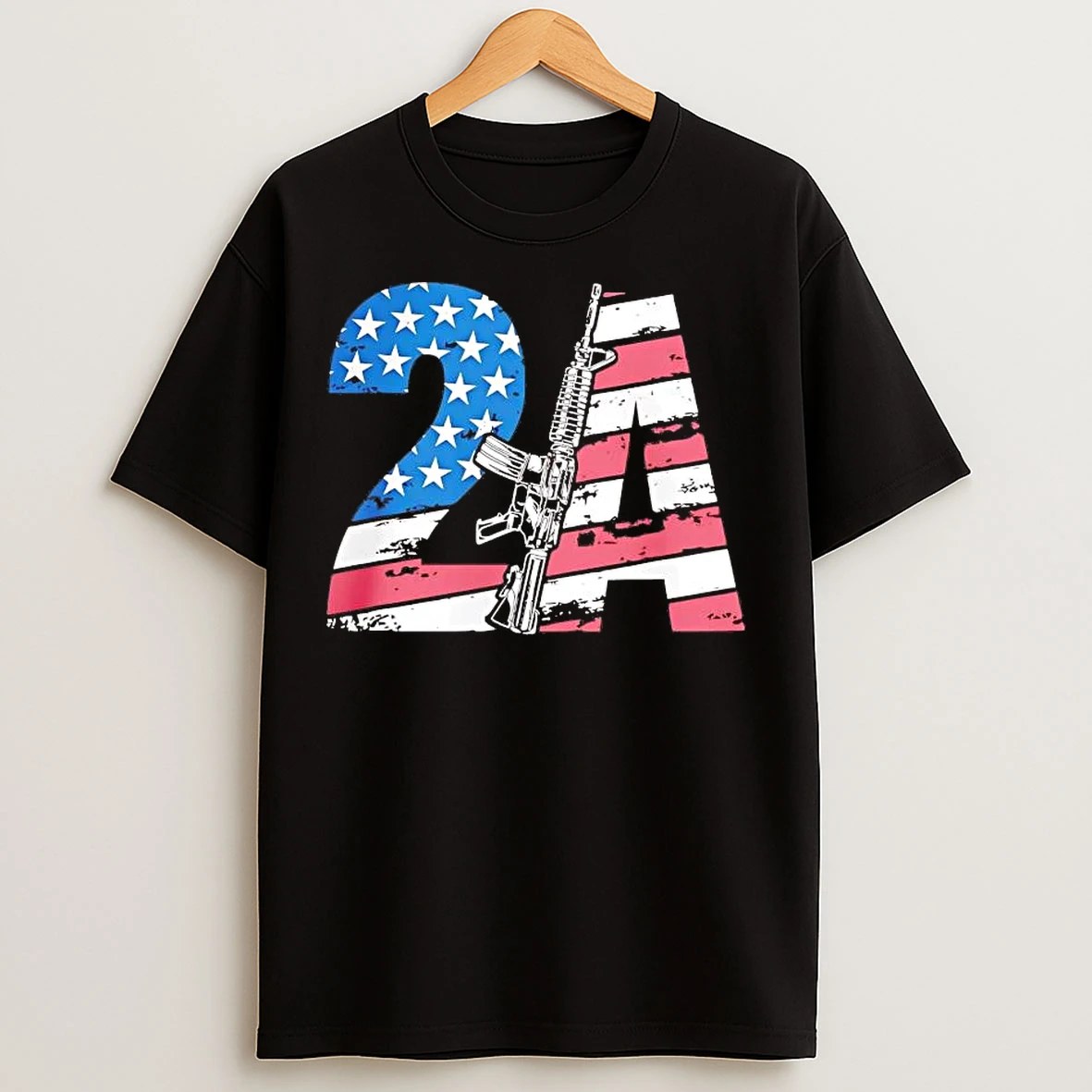 Classic 2a Vintage American Flag Gun T Shirts