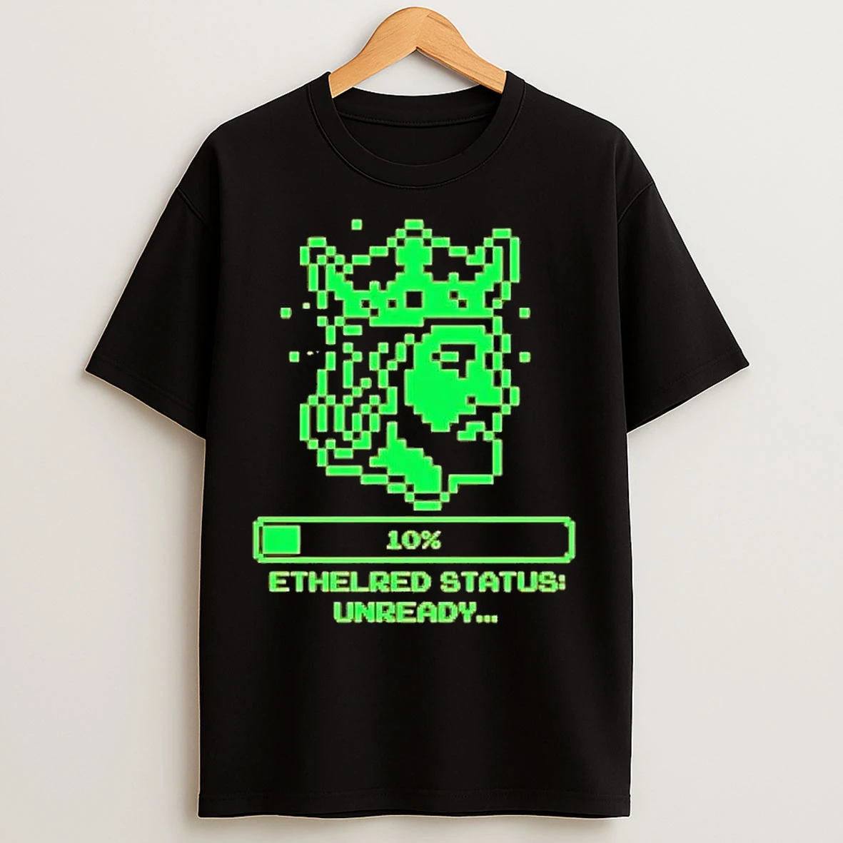 Classic 8 Bit Ethelred Status Unready T Shirts