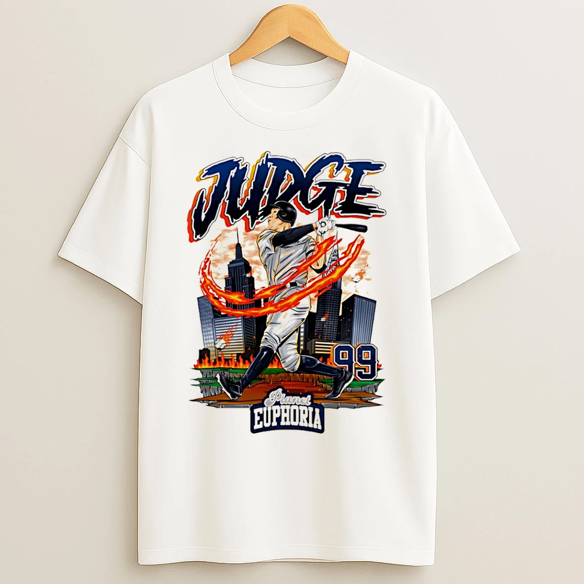 Classic Aaron Judge New York Yankees Hand Drawn Artwork T Shirts