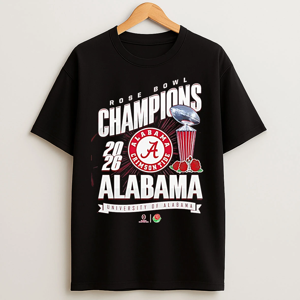 Classic Alabama Crimson Tide Rose Bowl Champions 26 Trophy T Shirts