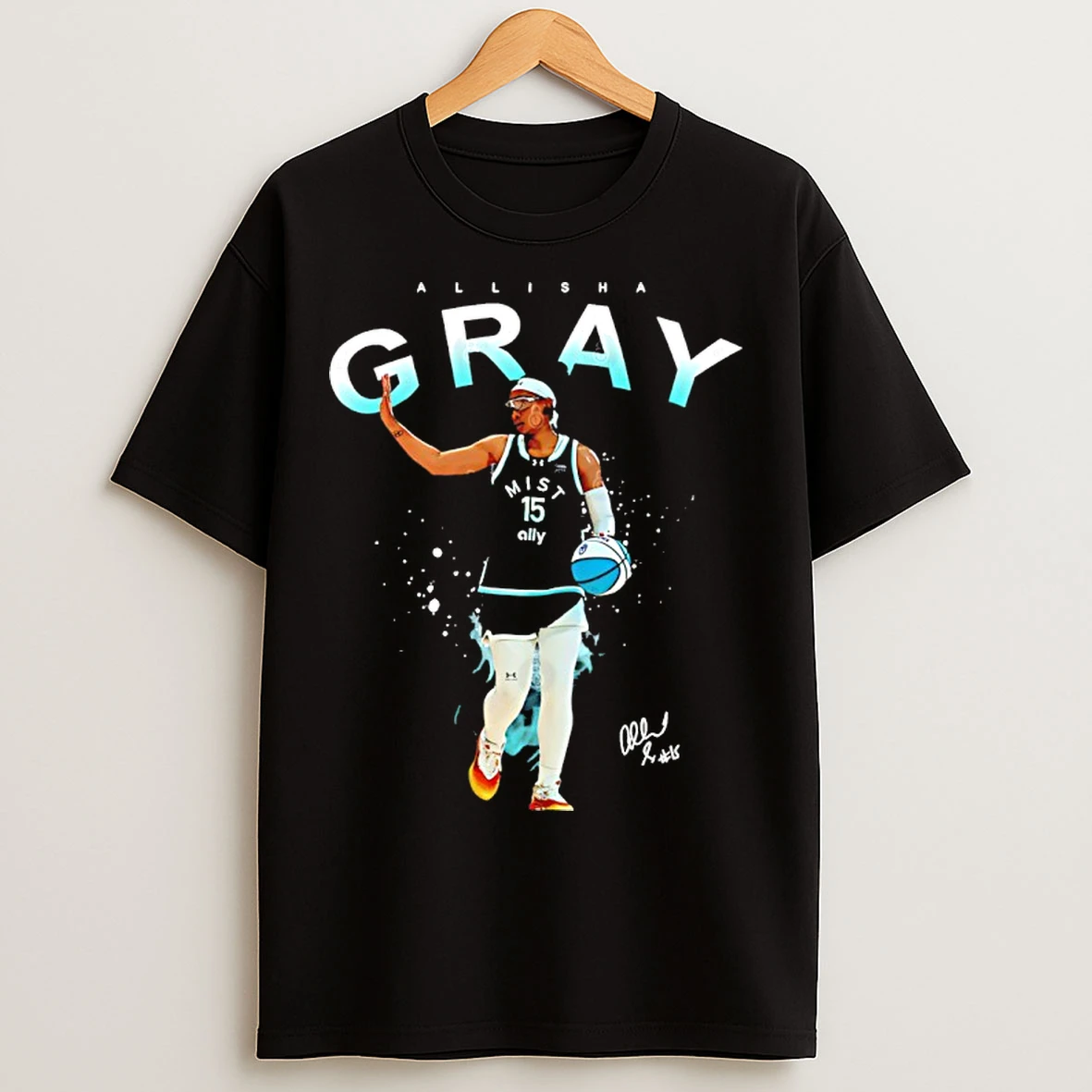 Classic Allisha Gray Mist Bc Unrivaled Basketball Signature Graphic T Shirts