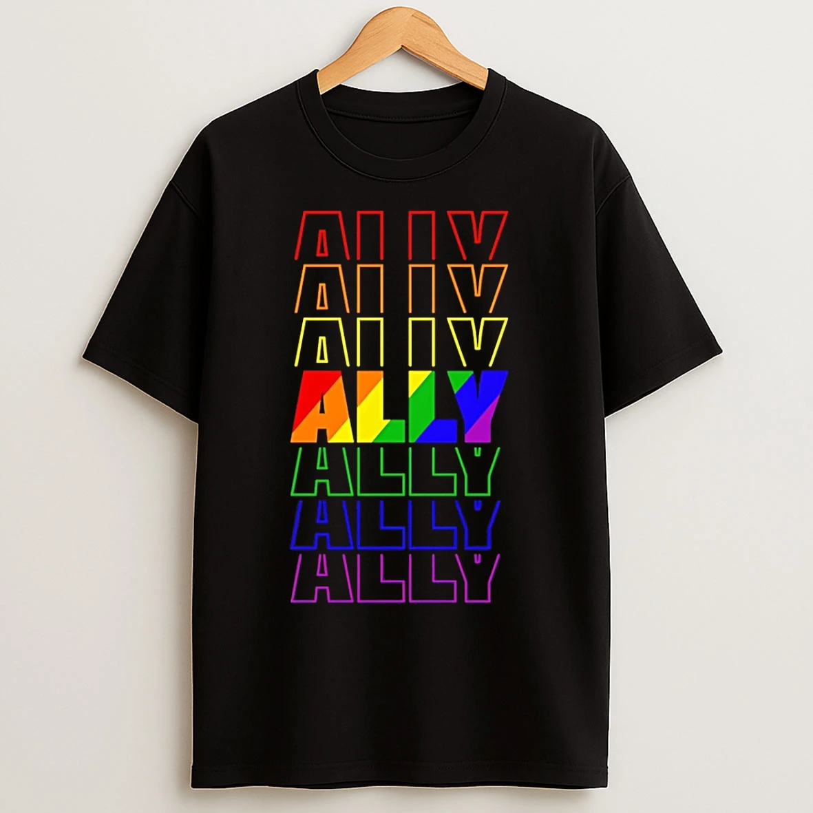 Classic Ally Lgbtq Rainbow T Shirts