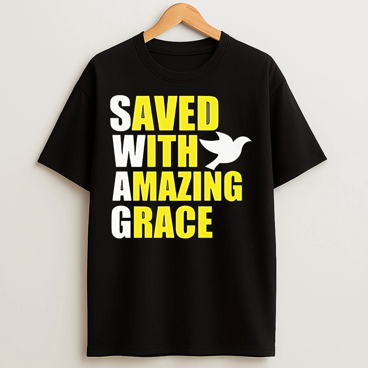 Classic Amazing Grace Saved With Amazing Grace T Shirts