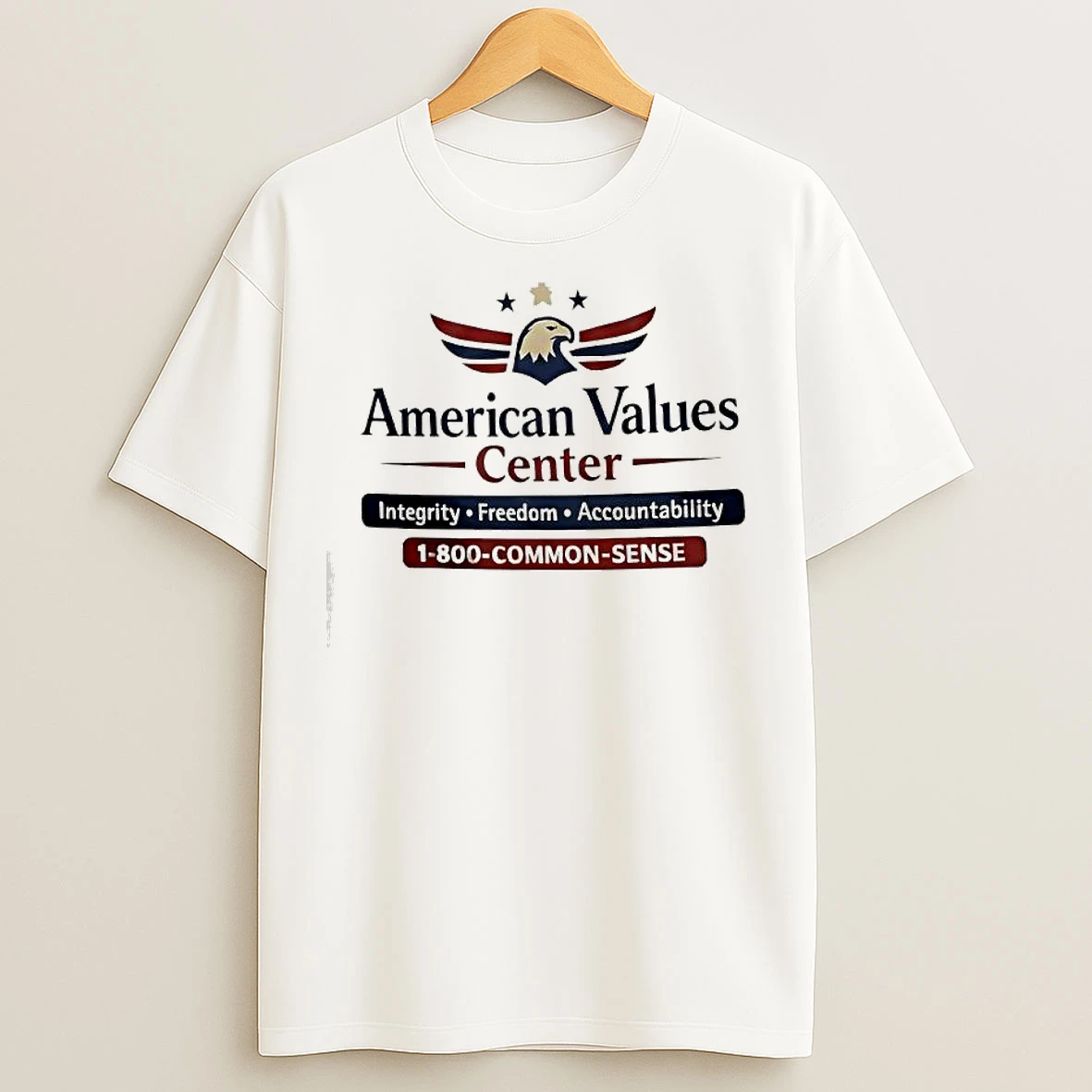 Classic American Values Center Integrity Freedom Accountability 1 800 Common Sense T Shirts