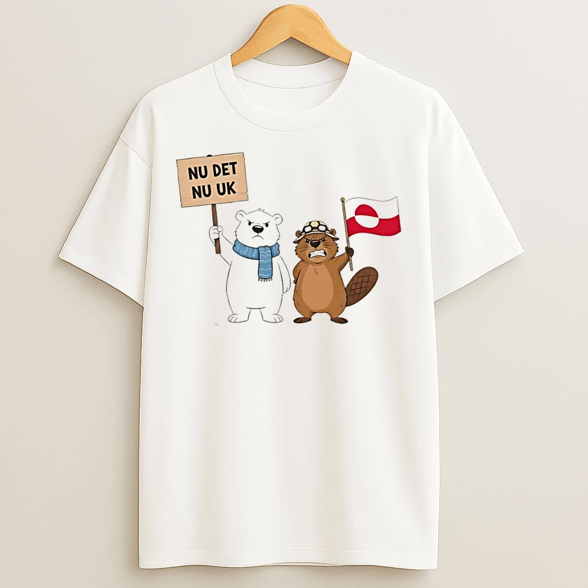 Classic Angry Bear And Otter Greenland Is Not For Sale T Shirts