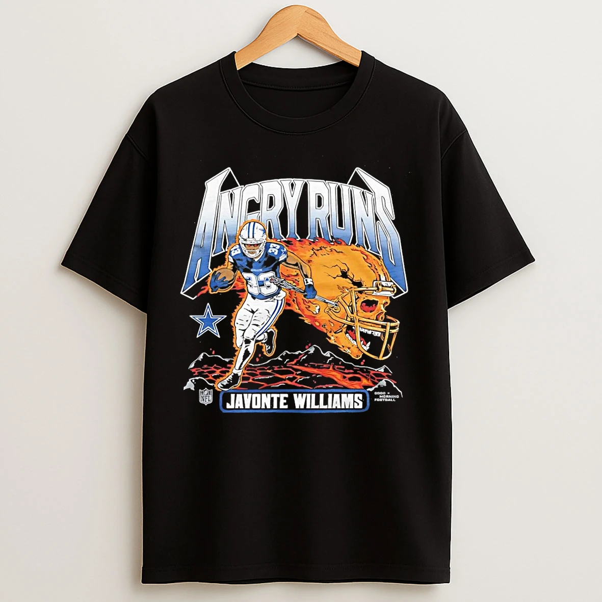 Classic Angry Runs 2025 Dallas Cowboys Javonte Williams T Shirts