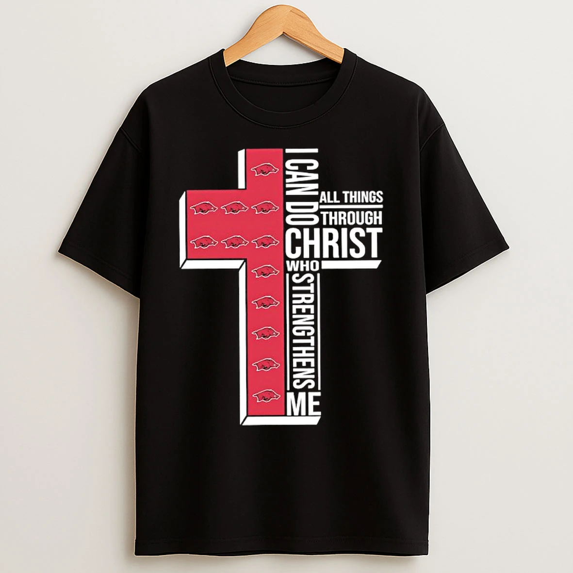Classic Arkansas Razorbacks Womens Basketball I Can All Things Do Through Christ Who Strengthens Me T Shirts