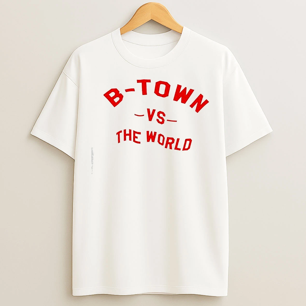 Classic B Town Vs The World Bloomington White Vs The World T Shirts