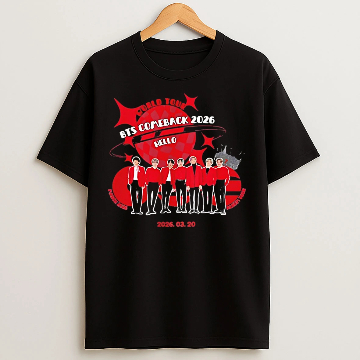 Classic Bts Comeback 2026 Hello K Pop World Tour T Shirts