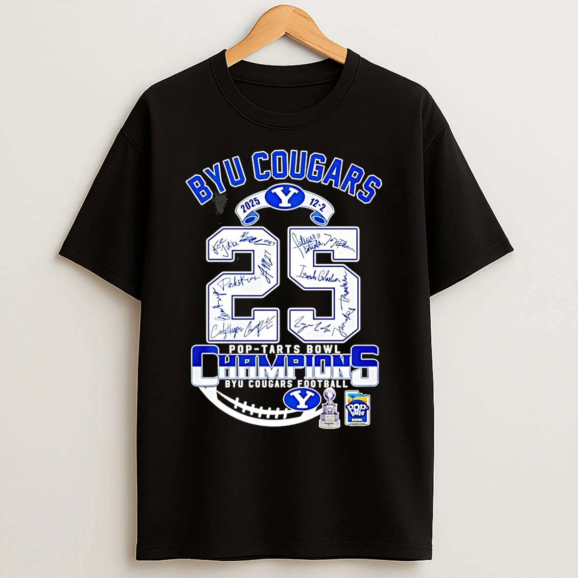 Classic Byu Football 2025 Pop Tarts Bowl Champions 12 2 Score T Shirts