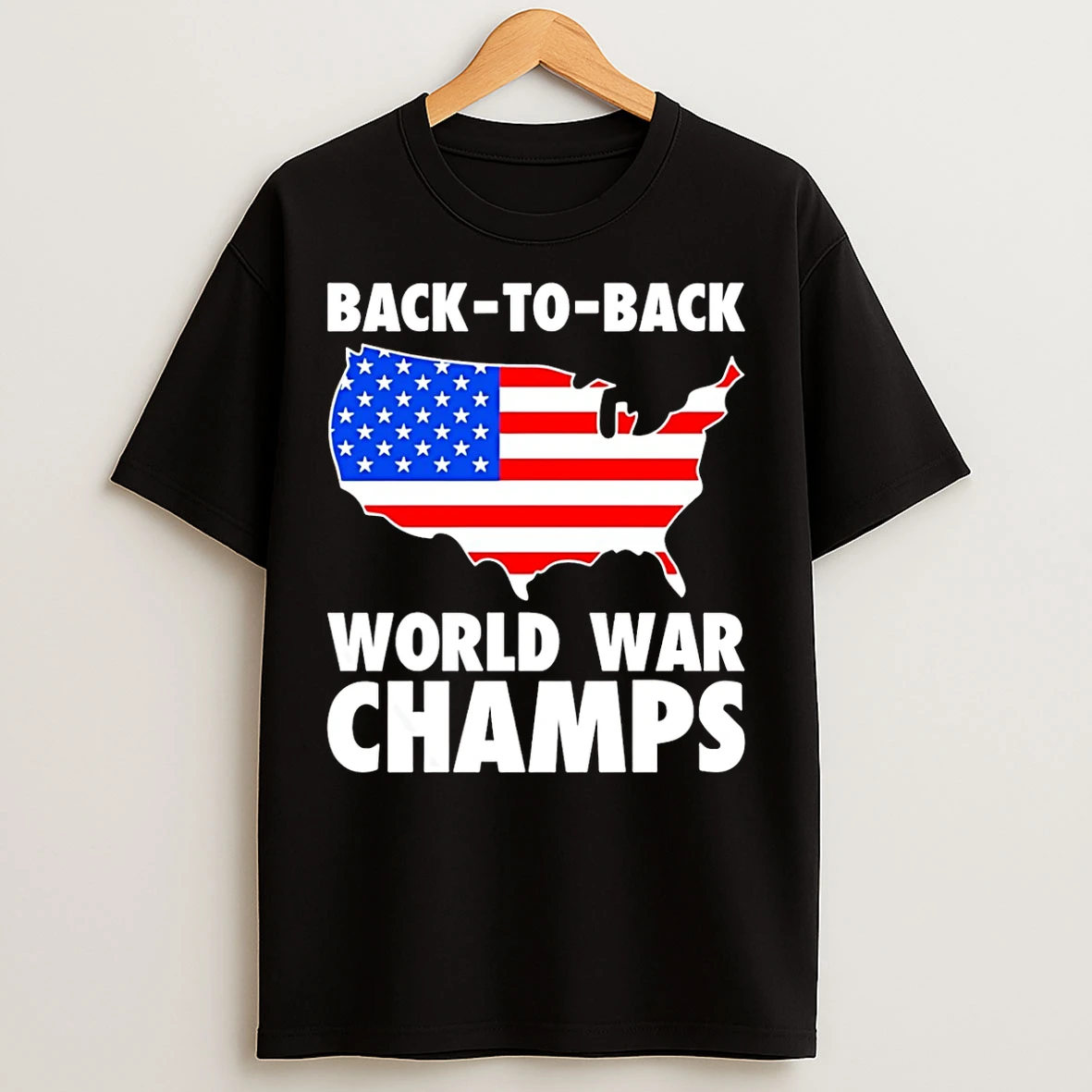 Classic Back 2 Back World War Champs Graphic Map T Shirts