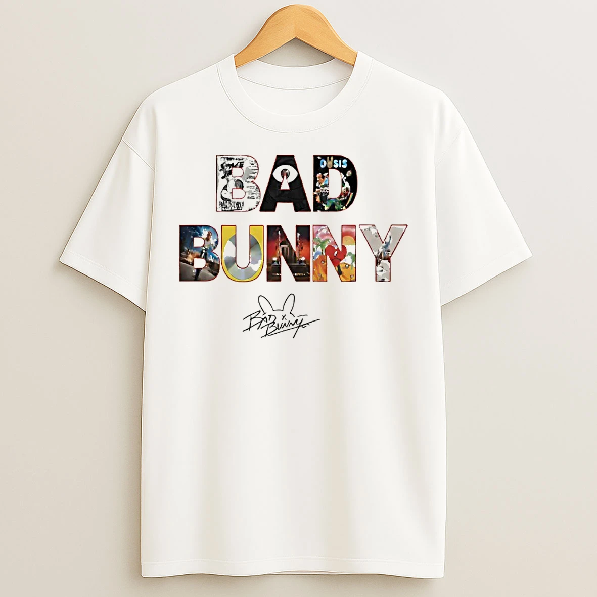 Classic Bad Bunny Super Bowl Puerto Rico Graphic Signature T Shirts
