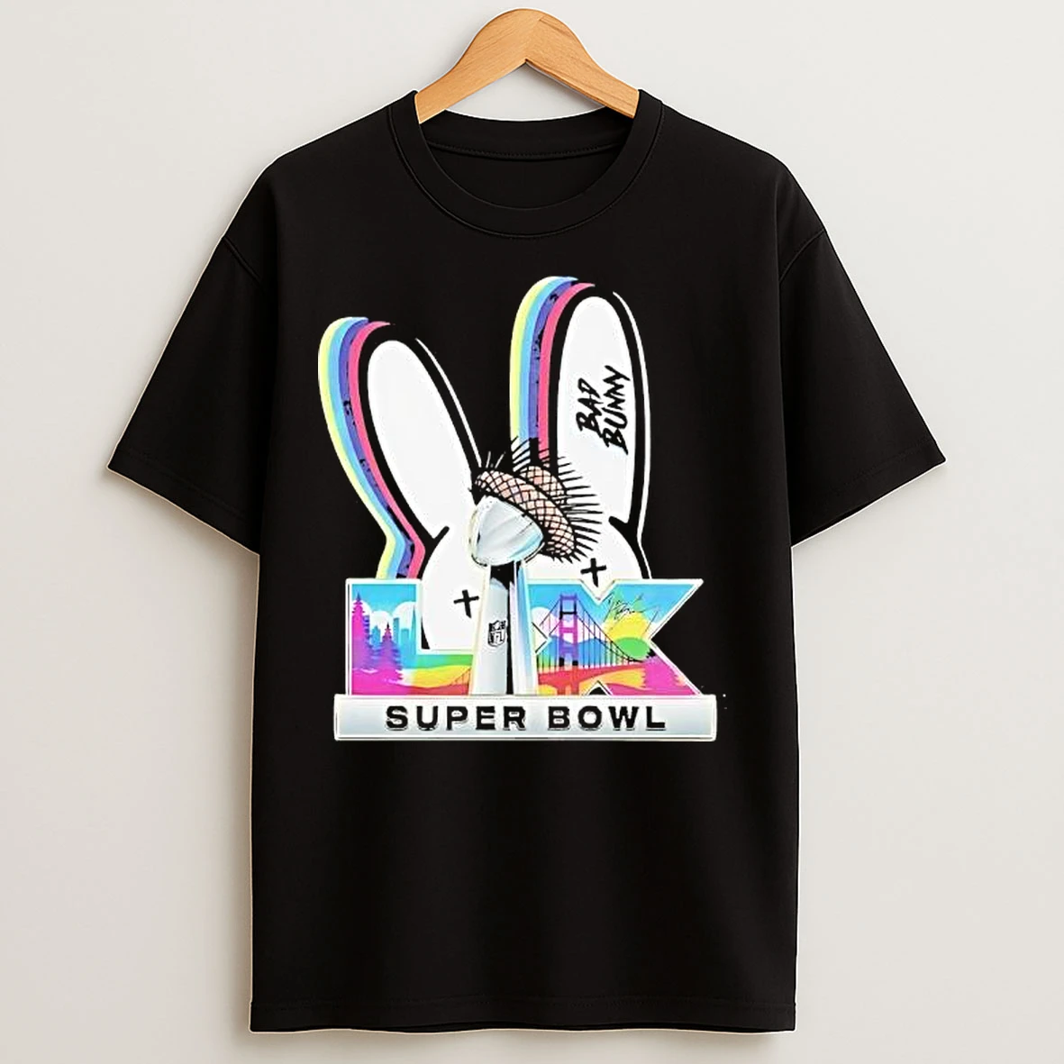 Classic Bad Bunny Super Bowl Graphic Logo Custom T Shirts