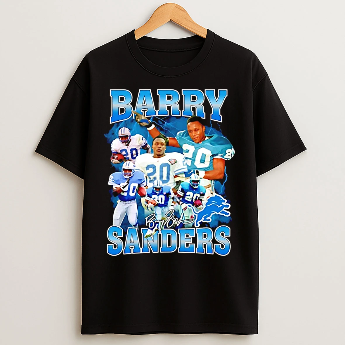 Classic Barry Sanders Detroit Lions Vintage 90s 2026 T Shirts