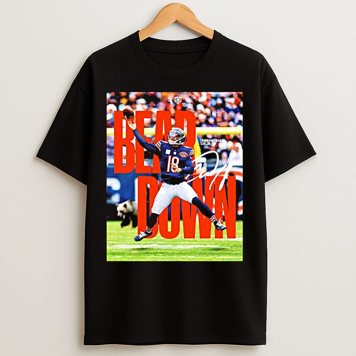 Classic Bear Down Caleb Williams Divisional Round 2026 Signature T Shirts