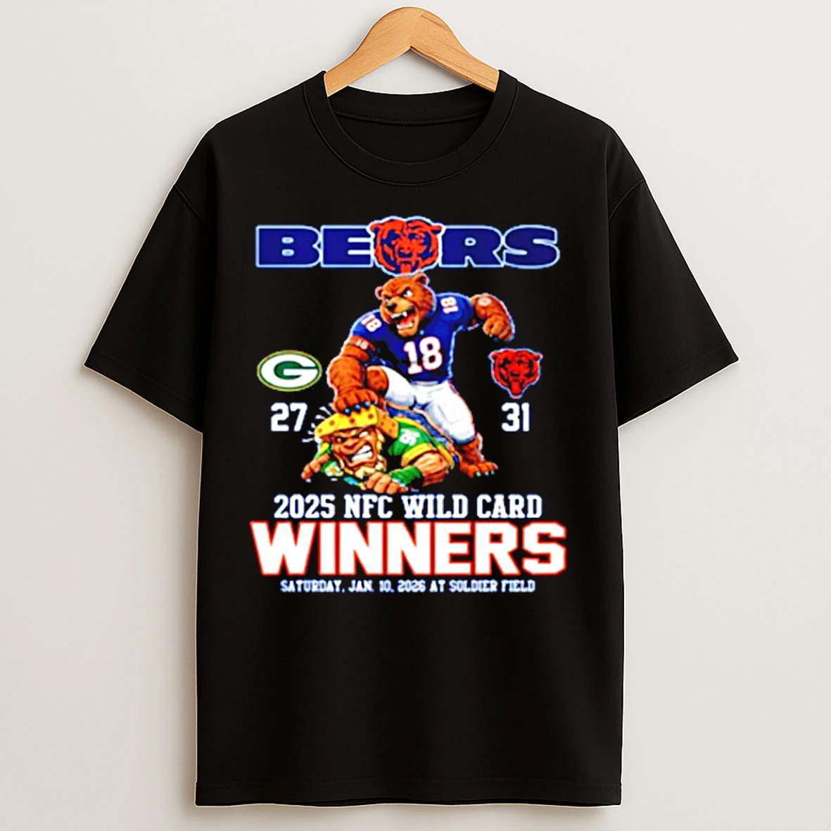 Classic Bears 2025 Nfc Wild Card Winners Mascot T Shirts