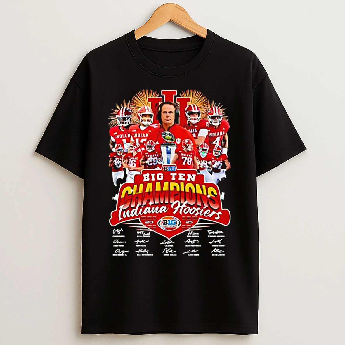 Classic Big Ten Champions Indiana Hoosiers Season Signatures T Shirts