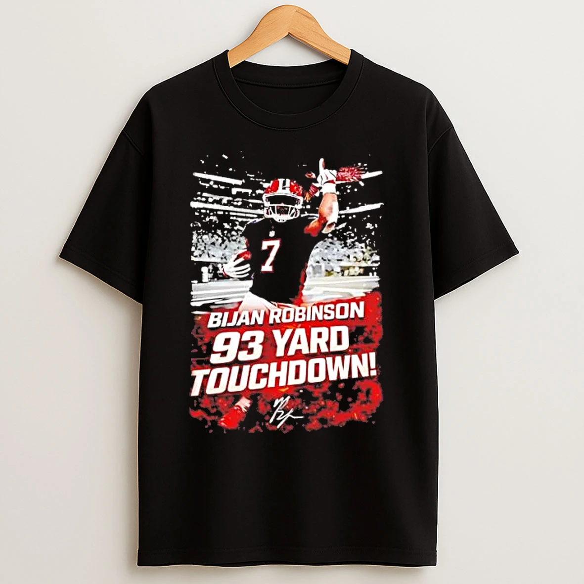 Classic Bijan Robinson 93 Yard Touchdown Falcons Beat Rams T Shirts