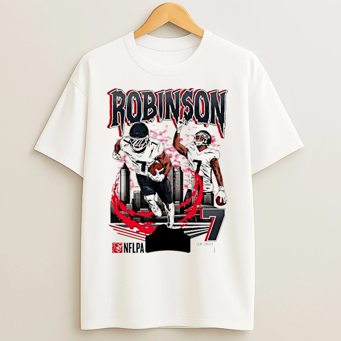Classic Bijan Robinson Picture Collage Moments City Skyline T Shirts