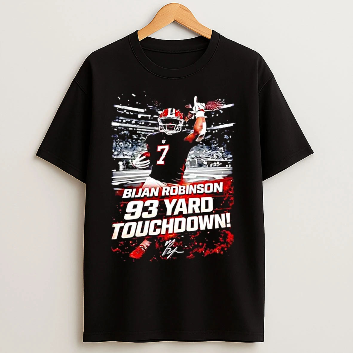 Classic Bijan Robinsons 93 Yard Touchdown Run Graphic T Shirts