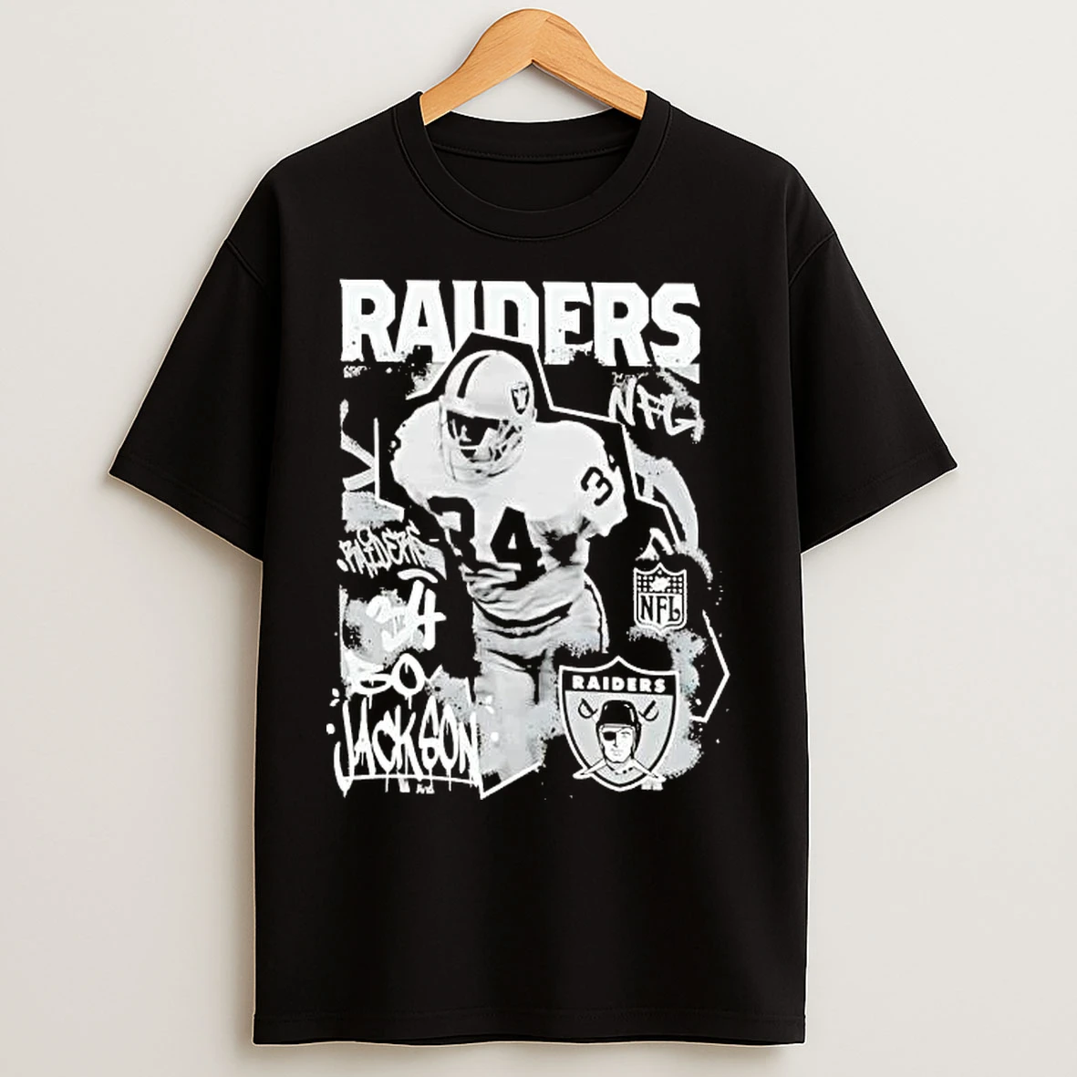 Classic Bo Jackson Star Player Las Vegas Raiders T Shirts