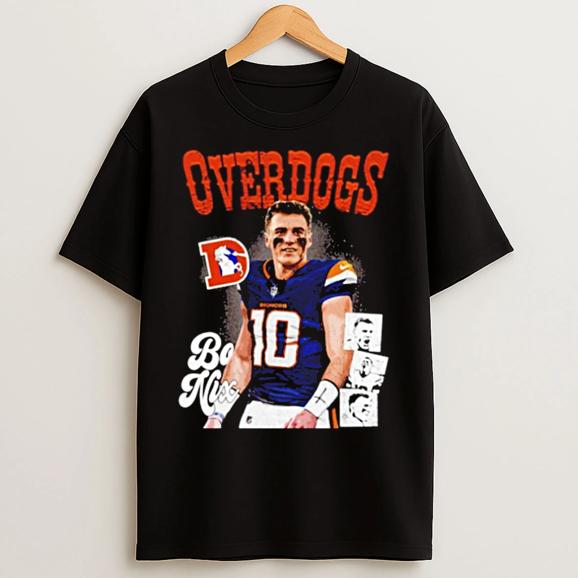 Classic Bo Nix Denver Overdogs Football Fan T Shirts