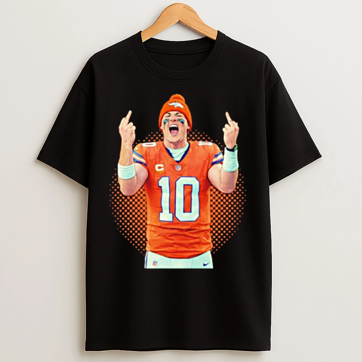 Classic Bo Nix Midle Finger Retro Comic 70s T Shirts