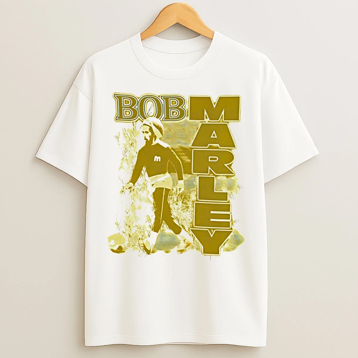 Classic Bob Marley Football Graphic Vintage T Shirts