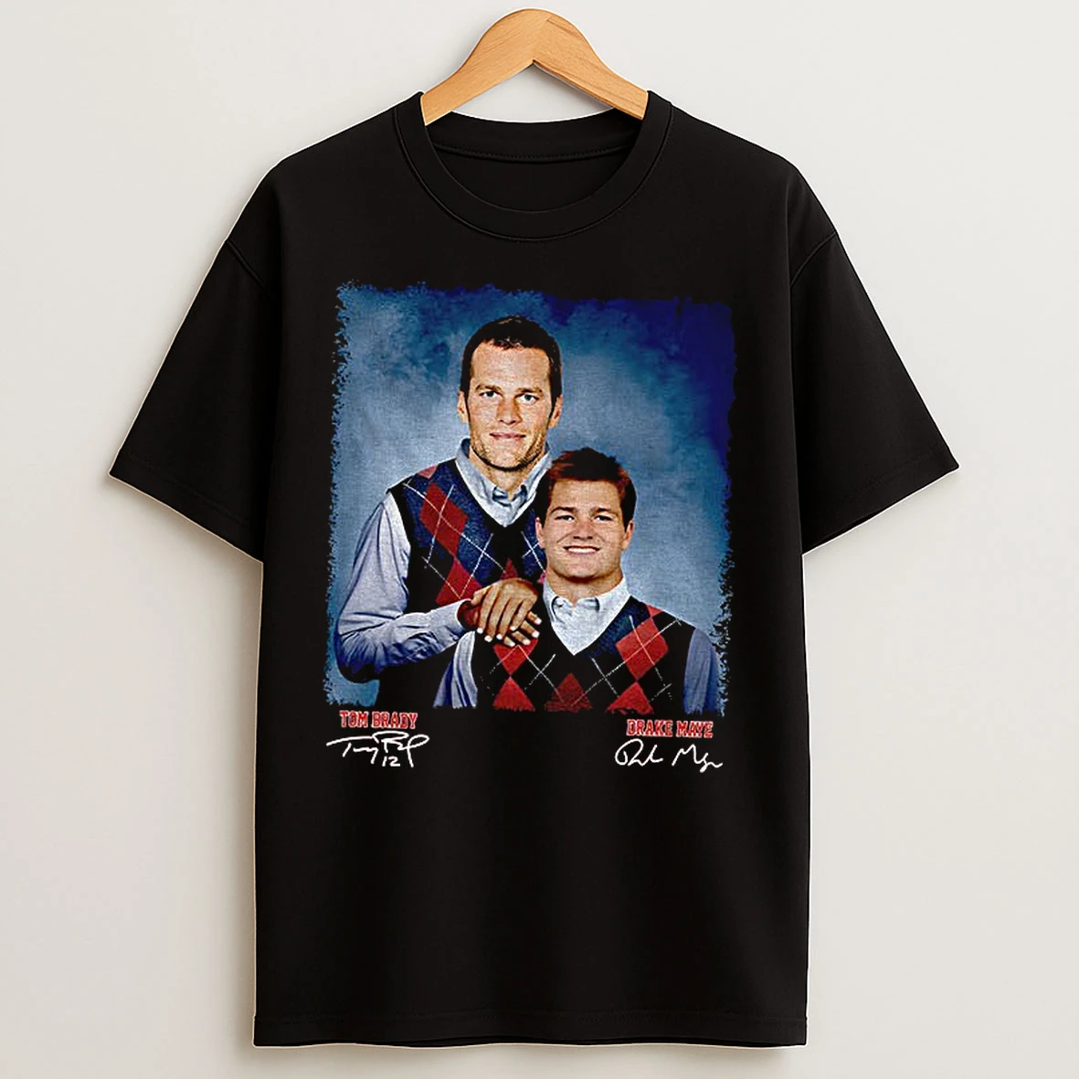 Classic Brady And Maye New England Football 90s Step Bros Signature T Shirts