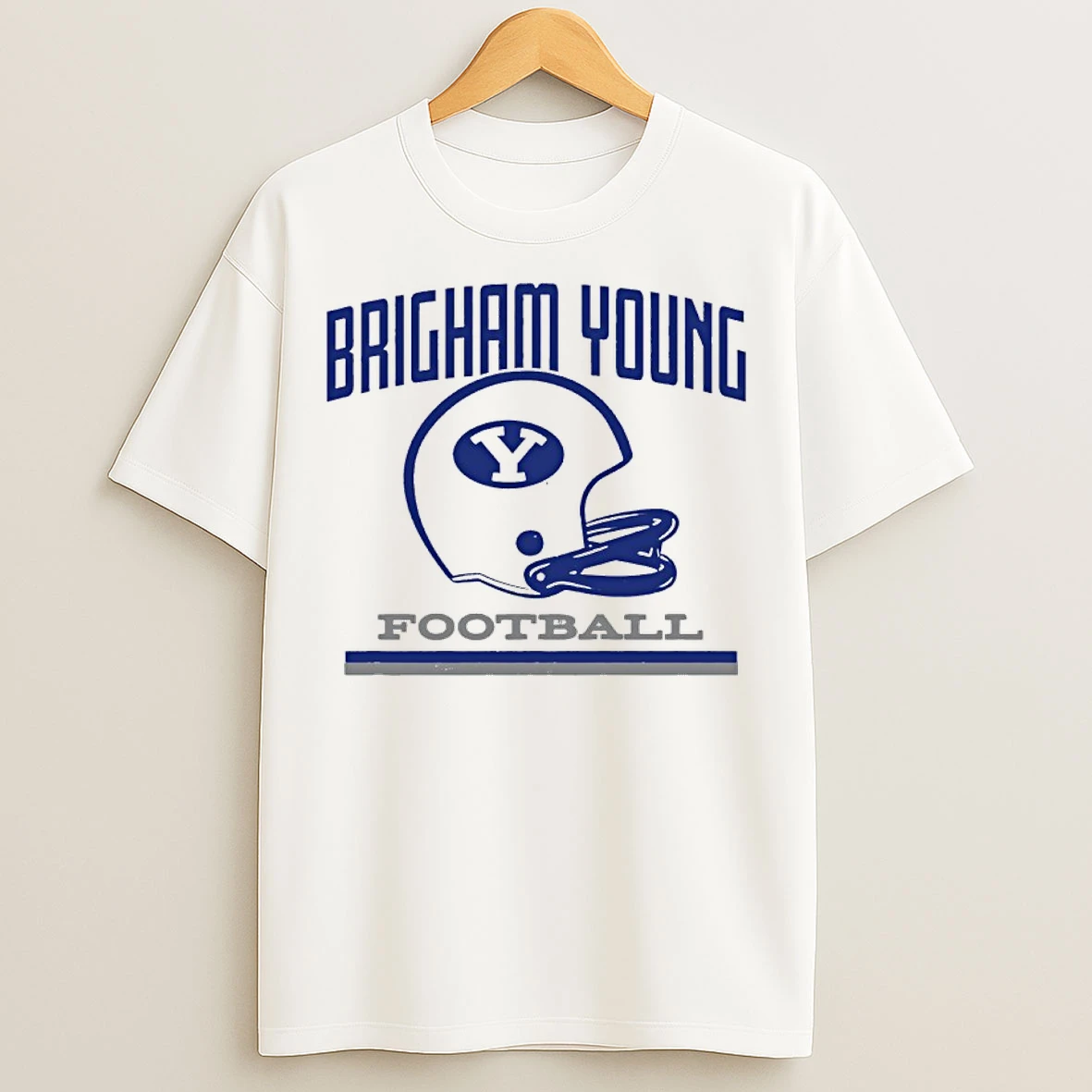 Classic Brigham Young Football Helmet Vintage T Shirts