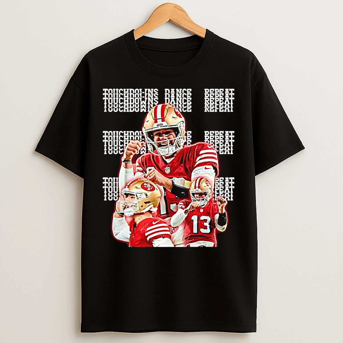 Classic Brock Purdy San Francisco 49ers Touchdown Dance Repeat Graphic T Shirts