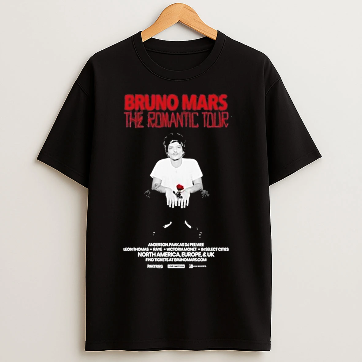 Classic Bruno Mars The Romantic 2026 Tour Vintage T Shirts