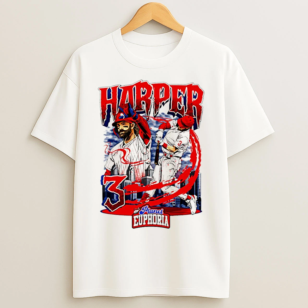 Classic Bryce Harper Philadelphia Phillies Hand Drawn Artwork T Shirts