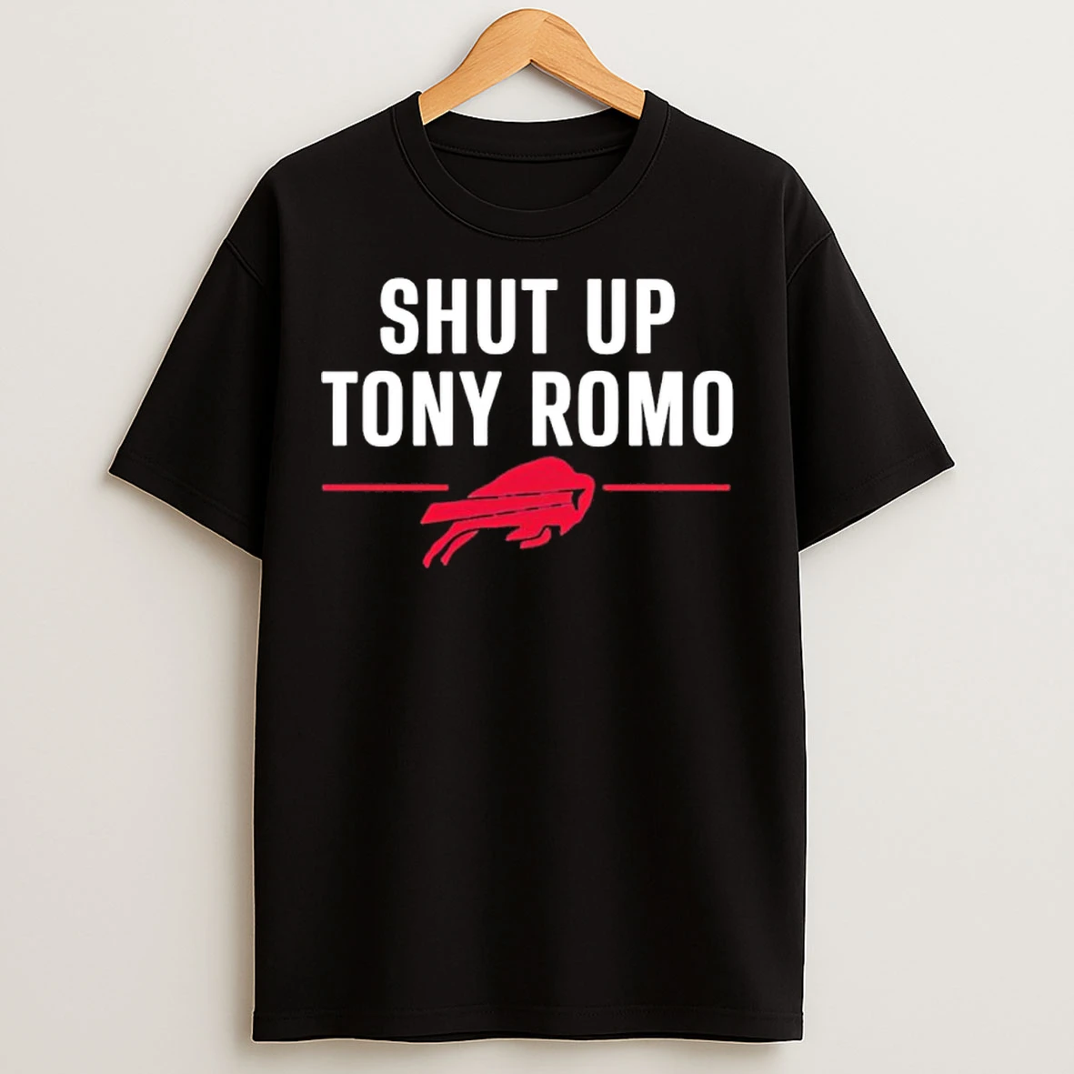 Classic Buffalo Bills Shut Up Tony Romo Logo T Shirts