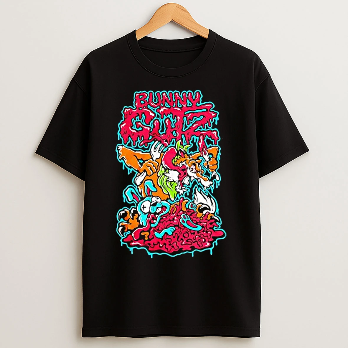 Classic Bunny Gutz Killer Acid Cartoon Graphic T Shirts