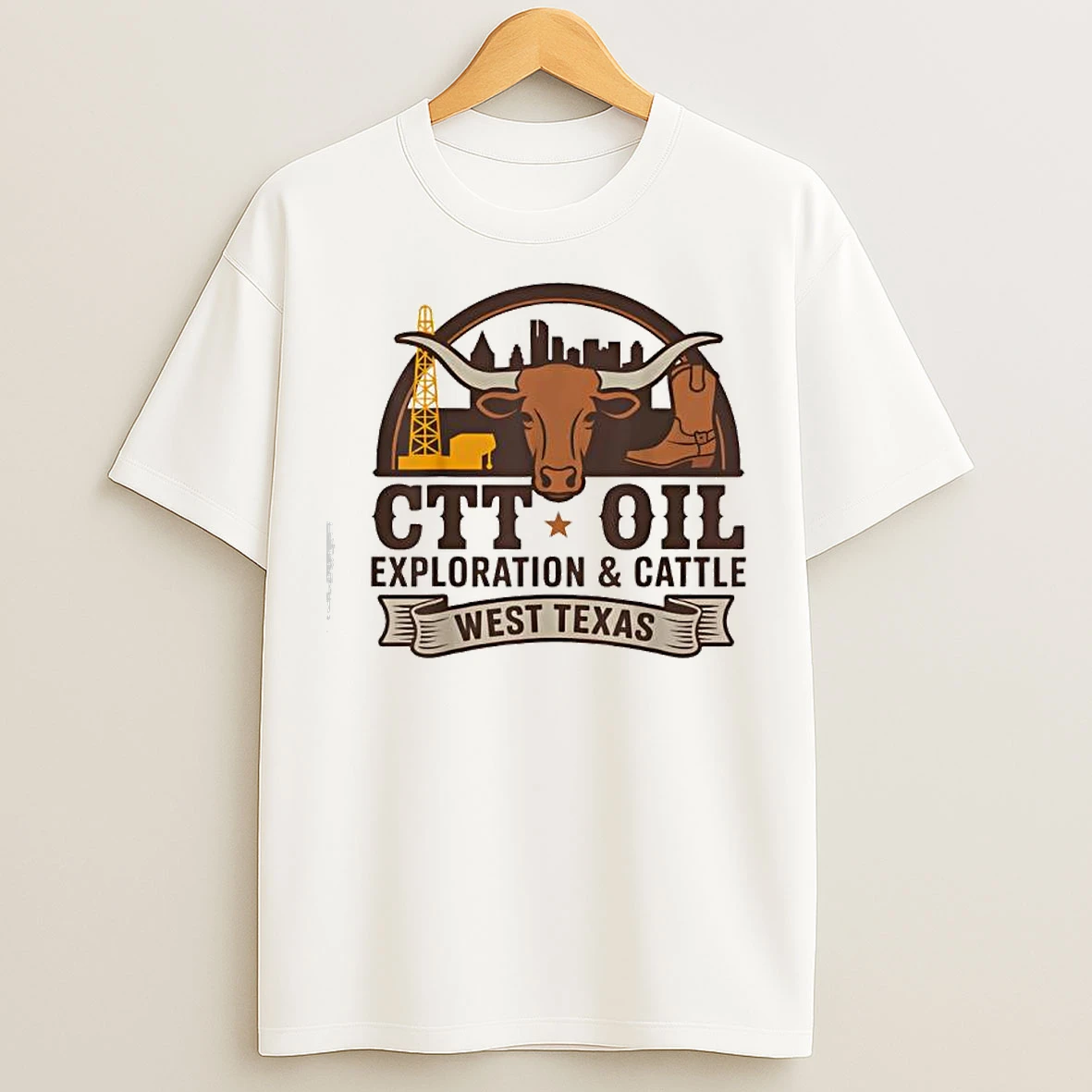 Classic Ctt Oil Exploration And Cattle West Texas Vintage T Shirts