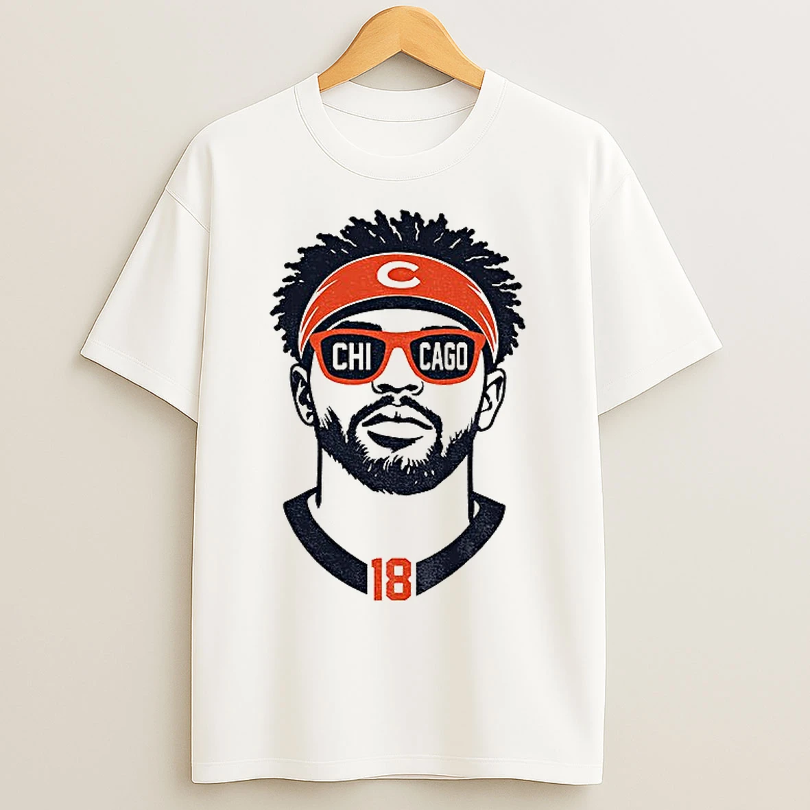 Classic Caleb Williams 18 Chicago Bears Football Cartoon T Shirts