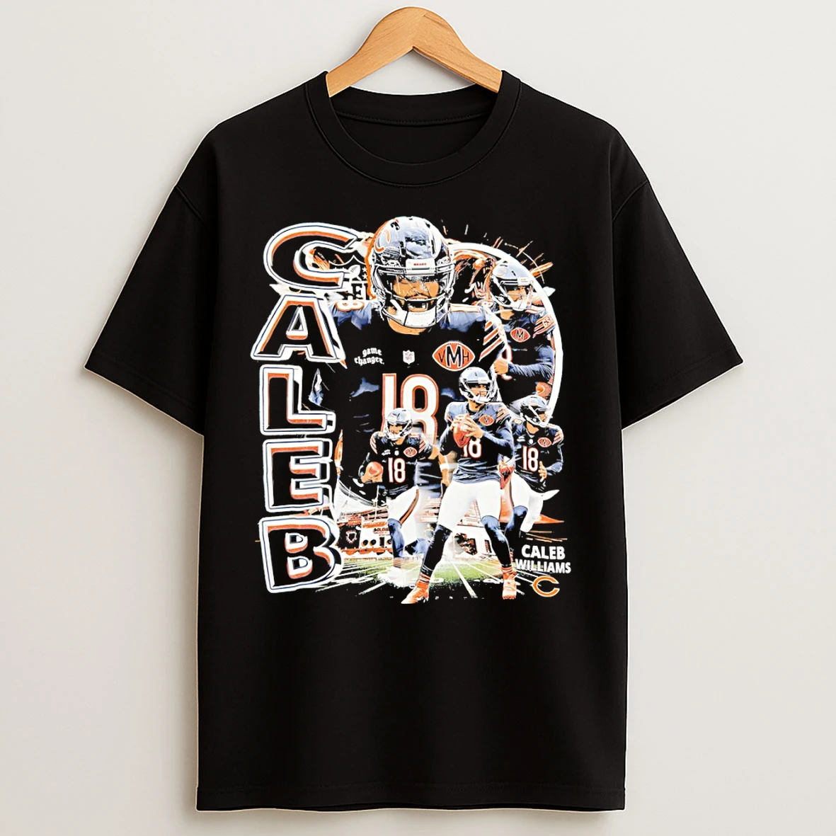 Classic Caleb Williams Chicago Bears Nfl Football Graphic Vintage T Shirts