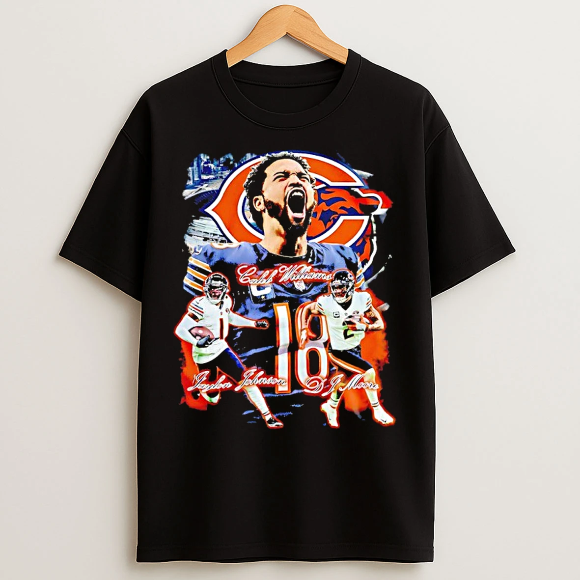 Classic Caleb Williams Chicago Bears Nfl Football Caricature T Shirts