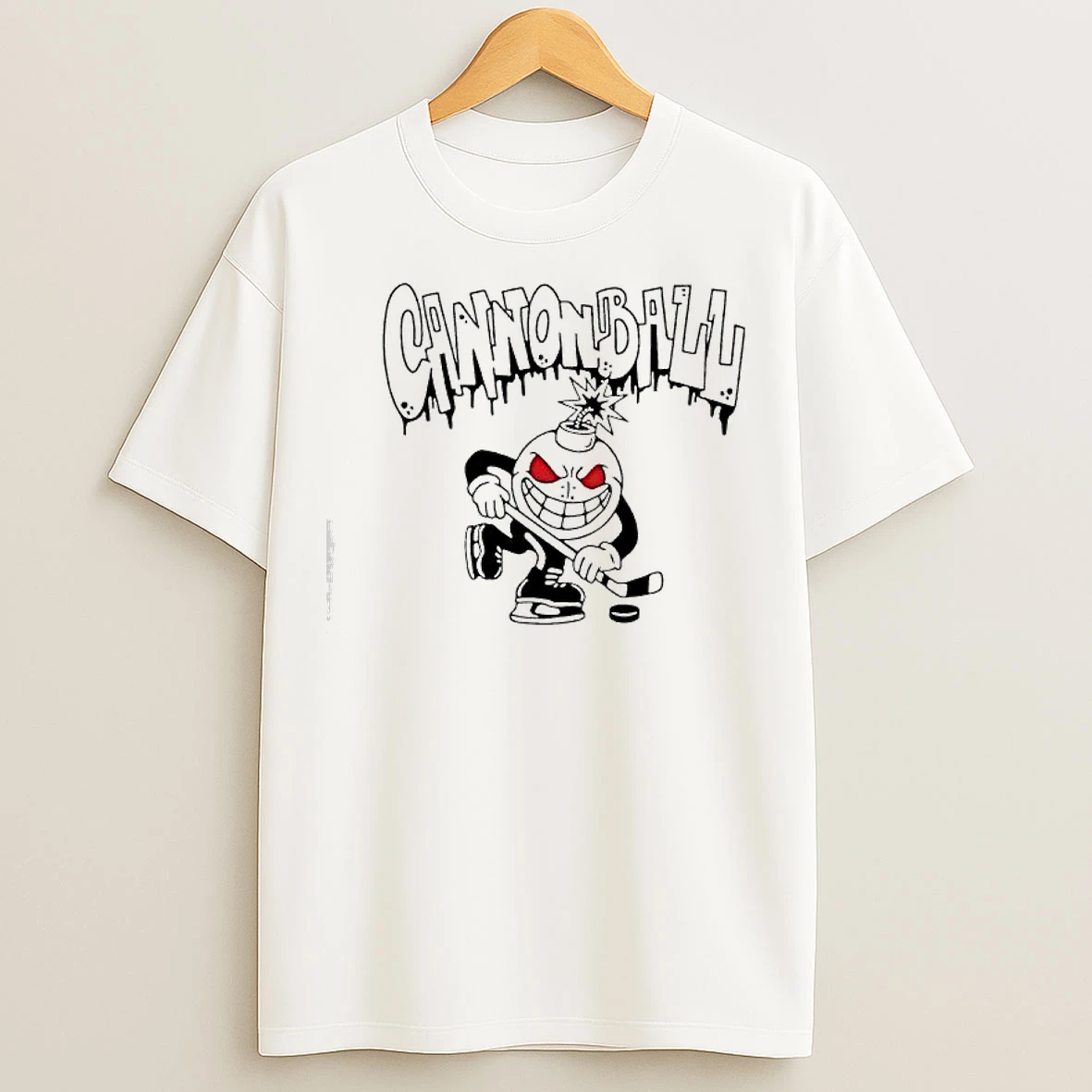 Classic Cannonball Hardcore Band Hockey T Shirts
