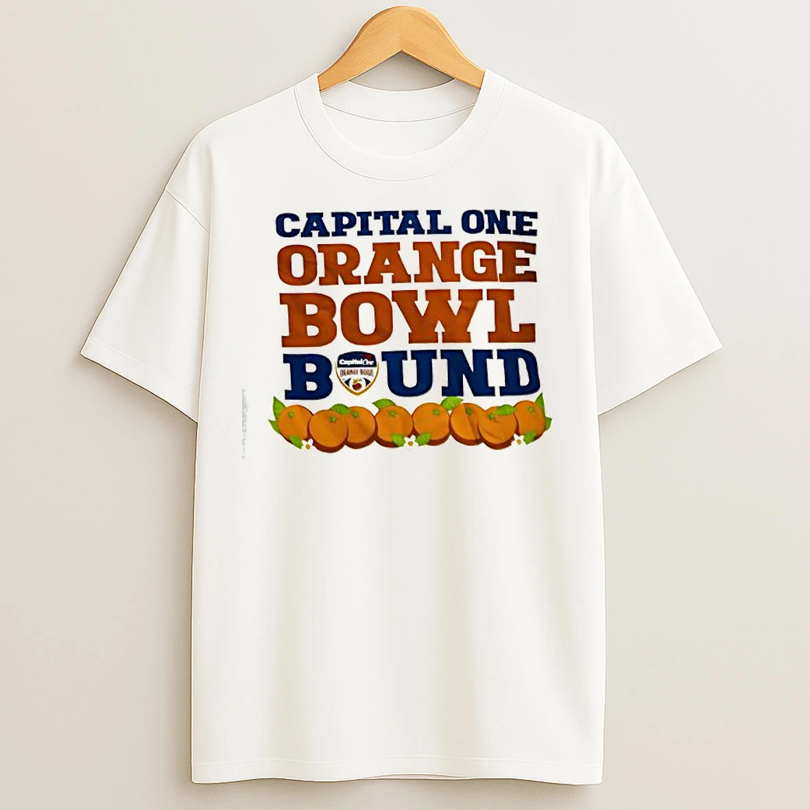 Classic Capital One Orange Bowl Bound Graphic Logo T Shirts