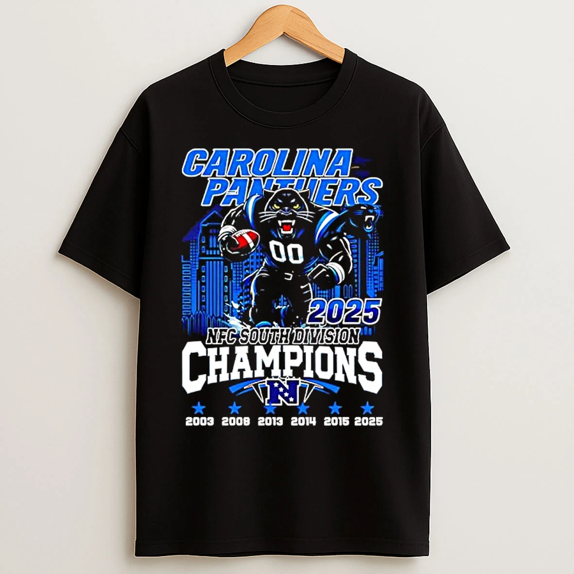 Classic Carolina Panthers 2025 Nfc South Champions Division College T Shirts