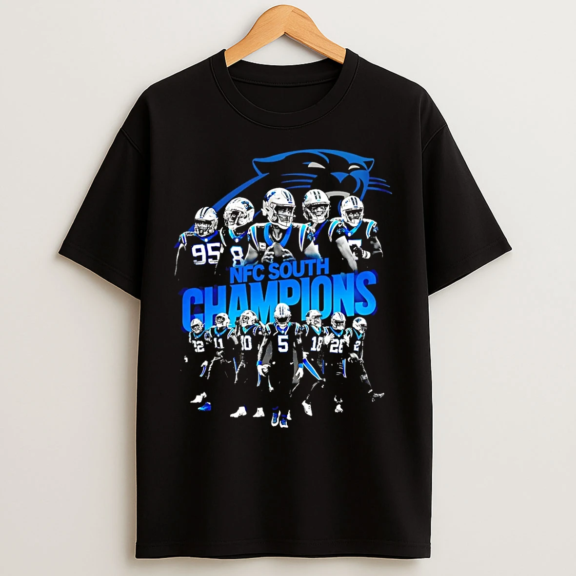 Classic Carolina Panthers 2025 Nfc South Division Champions Graphic T Shirts