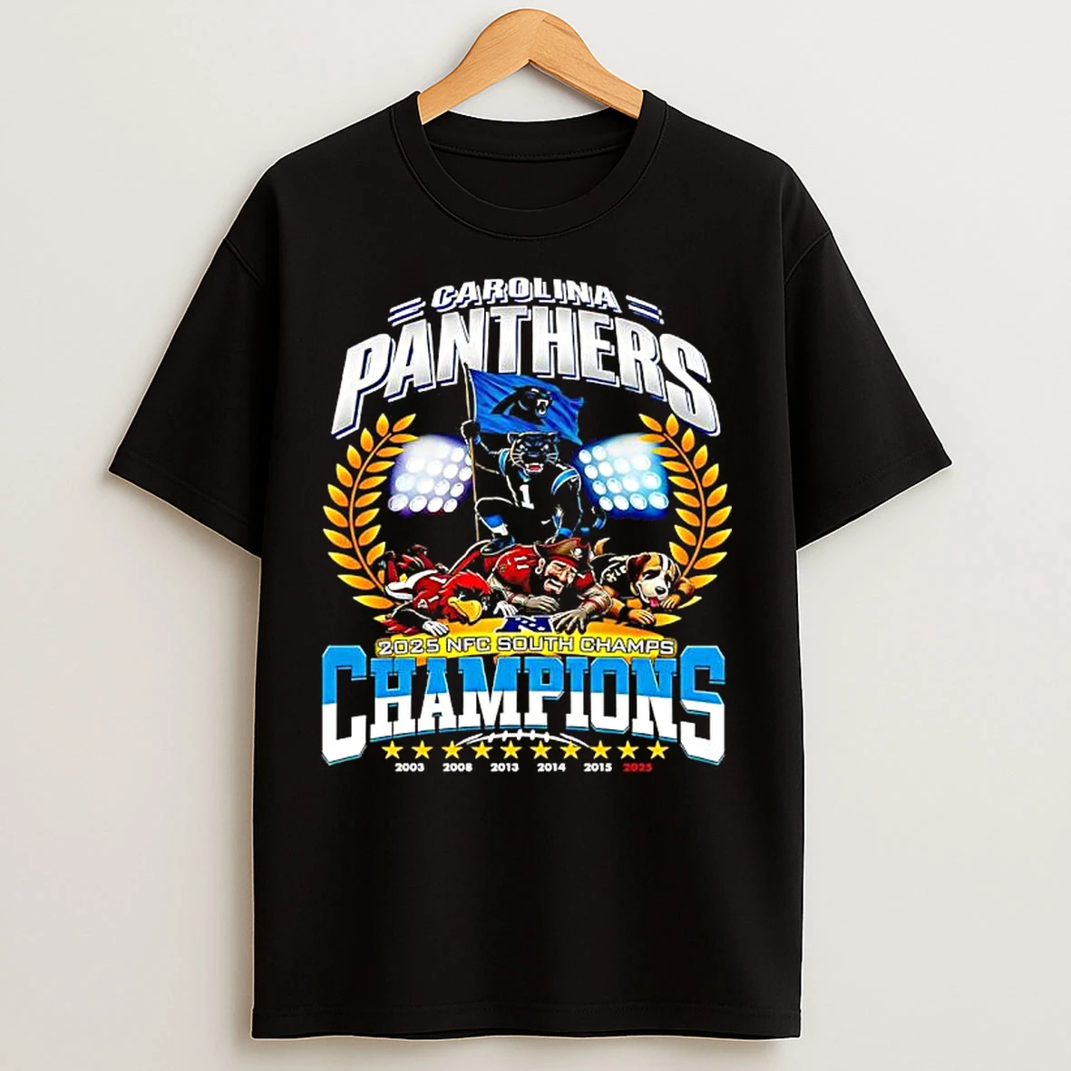 Classic Carolina Panthers Nfc South 2025 Champions Division T Shirts