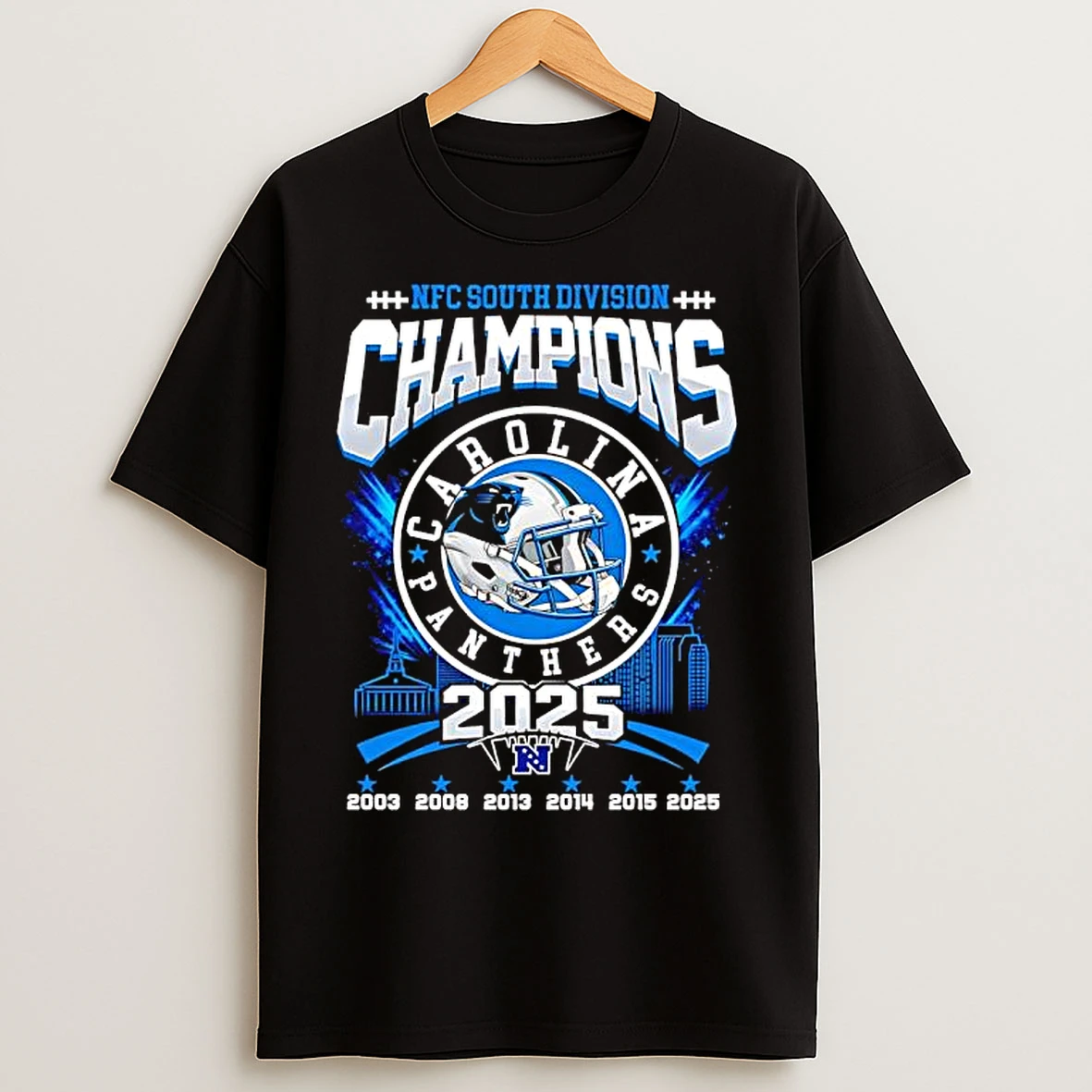 Classic Carolina Panthers Nfc South Division 2025 Champions T Shirts