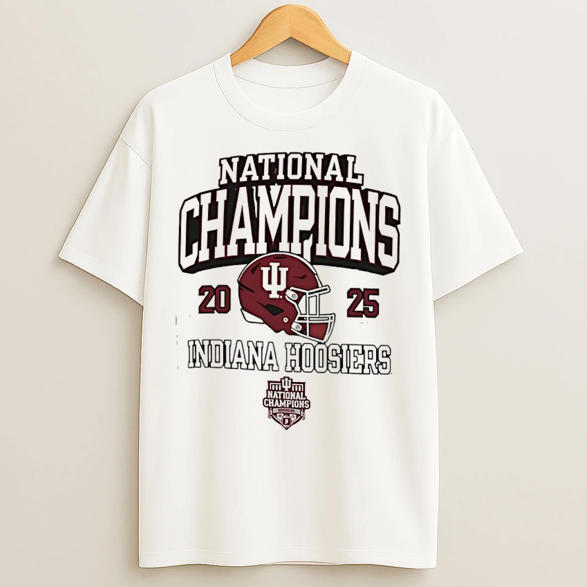 Classic Champion Indiana Hoosiers 2025 Cfp National Champions Helmet T Shirts